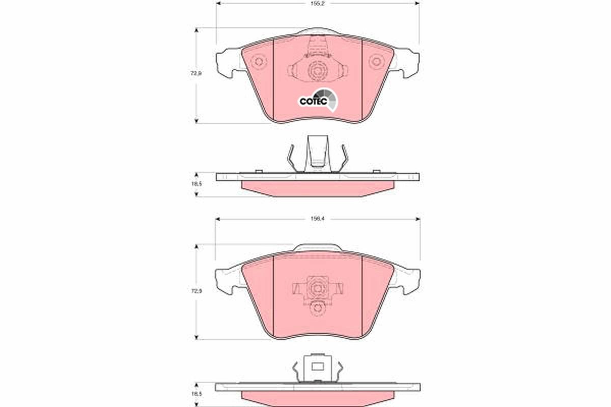 Гальмівні колодки дискові TRW GDB1607 - zapix