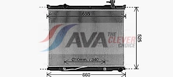 Радіатор охолодження двигуна AVA QUALITY COOLING KA2337 - zapix