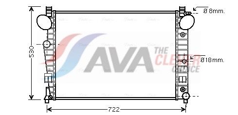 Радіатор охолодження двигуна AVA QUALITY COOLING MSA2308 - zapix
