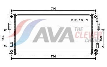 Радіатор охолодження двигуна AVA QUALITY COOLING DN2391 - zapix