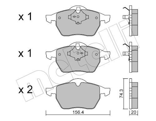 Гальмівні колодки дискові METELLI 2201811 - zapix