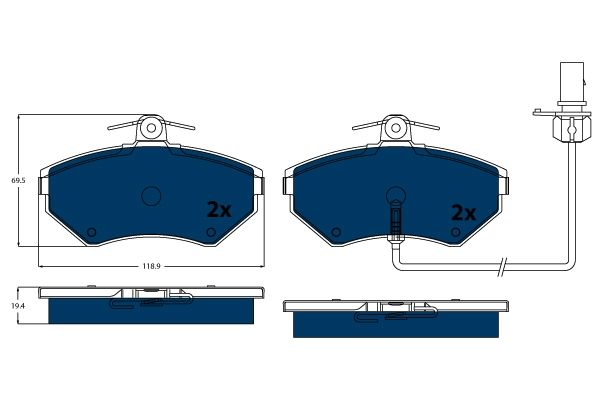 Гальмівні колодки дискові TRW GDB1366BTE - zapix