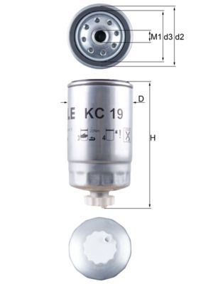 Паливний фільтр MAHLE KC19 - zapix