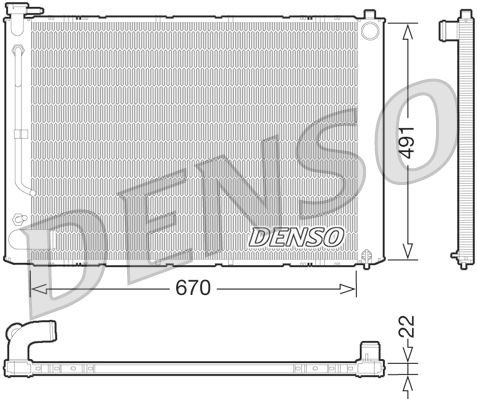 Радіатор охолодження двигуна DENSO DRM51011 - zapix