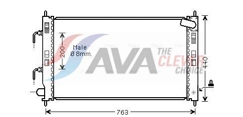 Радіатор охолодження двигуна AVA QUALITY COOLING MT2240 - zapix