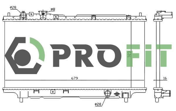 Радіатор охолодження двигуна PROFIT 17400223 - zapix