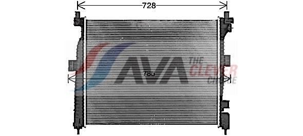 Радіатор охолодження двигуна AVA QUALITY COOLING JE2088 - zapix