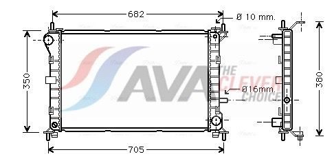 Радіатор охолодження двигуна AVA QUALITY COOLING FD2264 - zapix