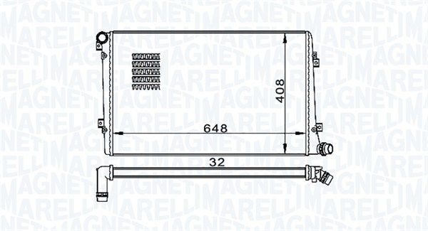Радіатор охолодження двигуна MAGNETI MARELLI 350213157300 - zapix