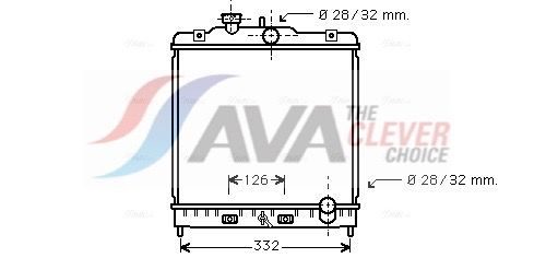 Радіатор охолодження двигуна AVA QUALITY COOLING HD2120 - zapix