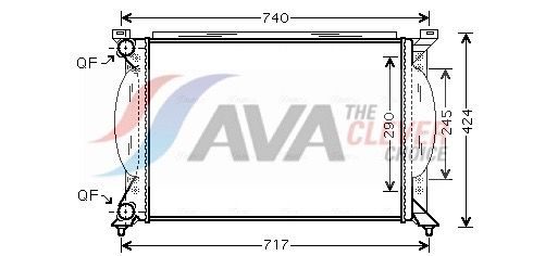 Радіатор охолодження двигуна AVA QUALITY COOLING AI2195 - zapix