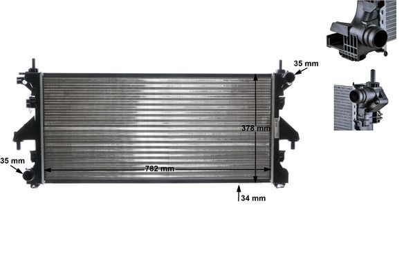 Радіатор охолодження двигуна MAHLE CR886000S - zapix