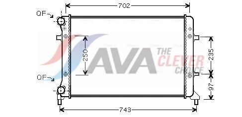 Радіатор охолодження двигуна AVA QUALITY COOLING VN2204 - zapix