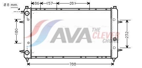 Радіатор охолодження двигуна AVA QUALITY COOLING VNA2114 - zapix