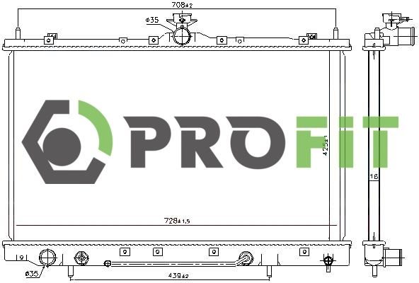 Радіатор охолодження двигуна PROFIT 17400287 - zapix