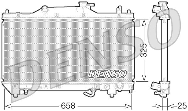 Радіатор охолодження двигуна DENSO DRM50067 - zapix