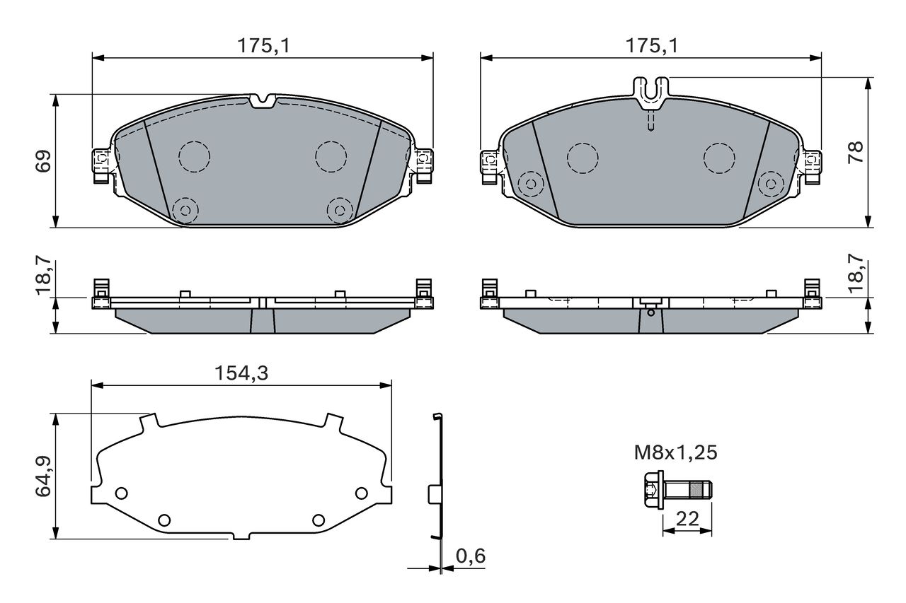 Гальмівні колодки дискові BOSCH 0986460129 - zapix