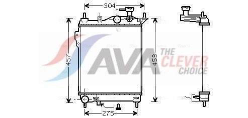 Радіатор охолодження двигуна AVA QUALITY COOLING HYA2099 - zapix