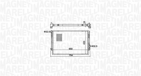 Радіатор охолодження двигуна MAGNETI MARELLI 350213156200 - zapix
