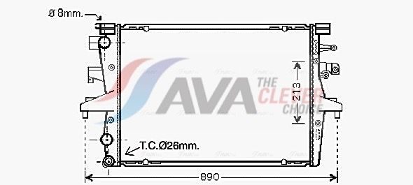 Радіатор охолодження двигуна AVA QUALITY COOLING VN2230 - zapix