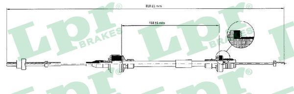 Тросик зчеплення LPR C0128C - zapix
