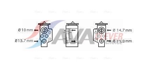 Клапан ТРВ (терморегулюючий клапан) AVA QUALITY COOLING VN1243 - zapix