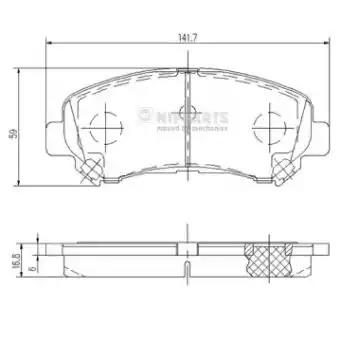 Гальмівні колодки дискові NIPPARTS J3601096 - zapix