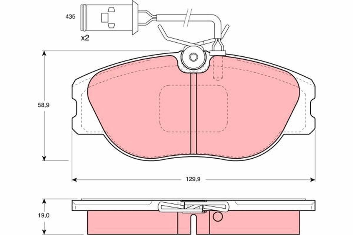 Гальмівні колодки дискові TRW GDB483 - zapix
