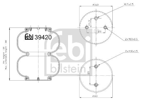 Пневматична підвіска FEBI BILSTEIN 39420 - zapix