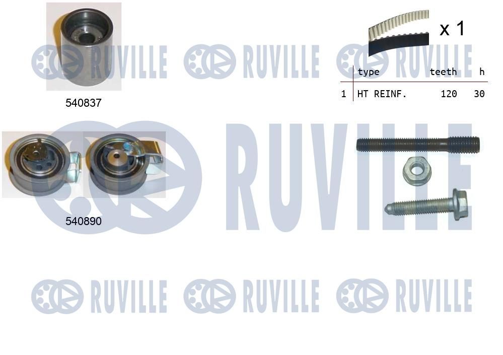 Комплект ременя ГРМ RUVILLE 550137 - zapix