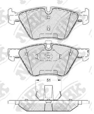 Гальмівні колодки дискові NIBK PN0513 - zapix