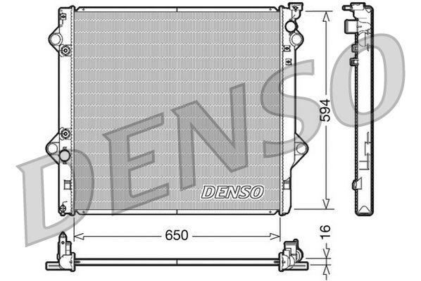 Радіатор охолодження двигуна DENSO DRM50036 - zapix