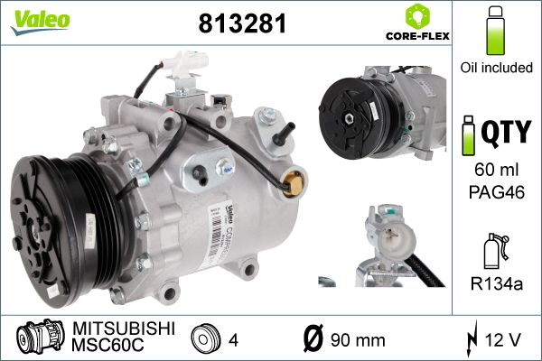 Компресор кондиціонера VALEO 813281 - zapix