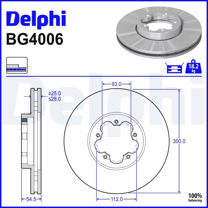 Гальмівний диск DELPHI BG4006 - zapix