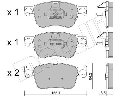 Гальмівні колодки дискові METELLI 2212050 - zapix