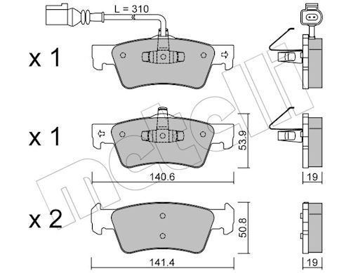Гальмівні колодки дискові METELLI 2206611 - zapix
