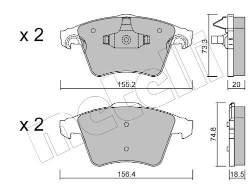 Гальмівні колодки дискові METELLI 2205523 - zapix