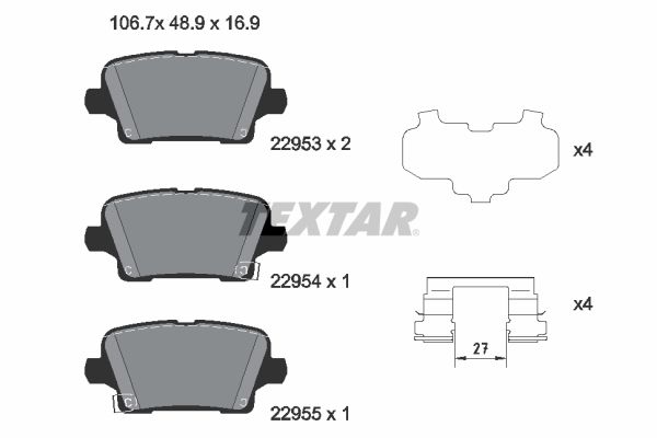 Гальмівні колодки дискові TEXTAR 2295301 - zapix