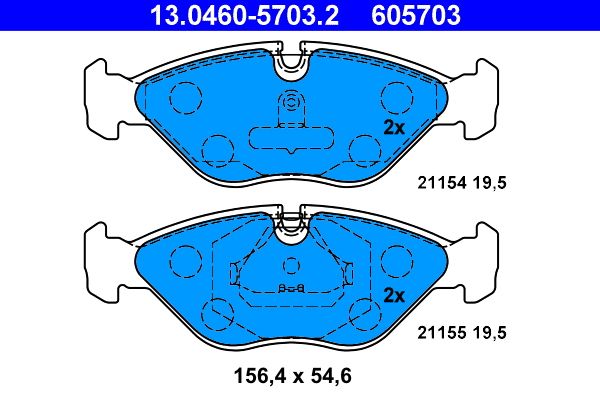 Гальмівні колодки дискові ATE 13046057032 - zapix