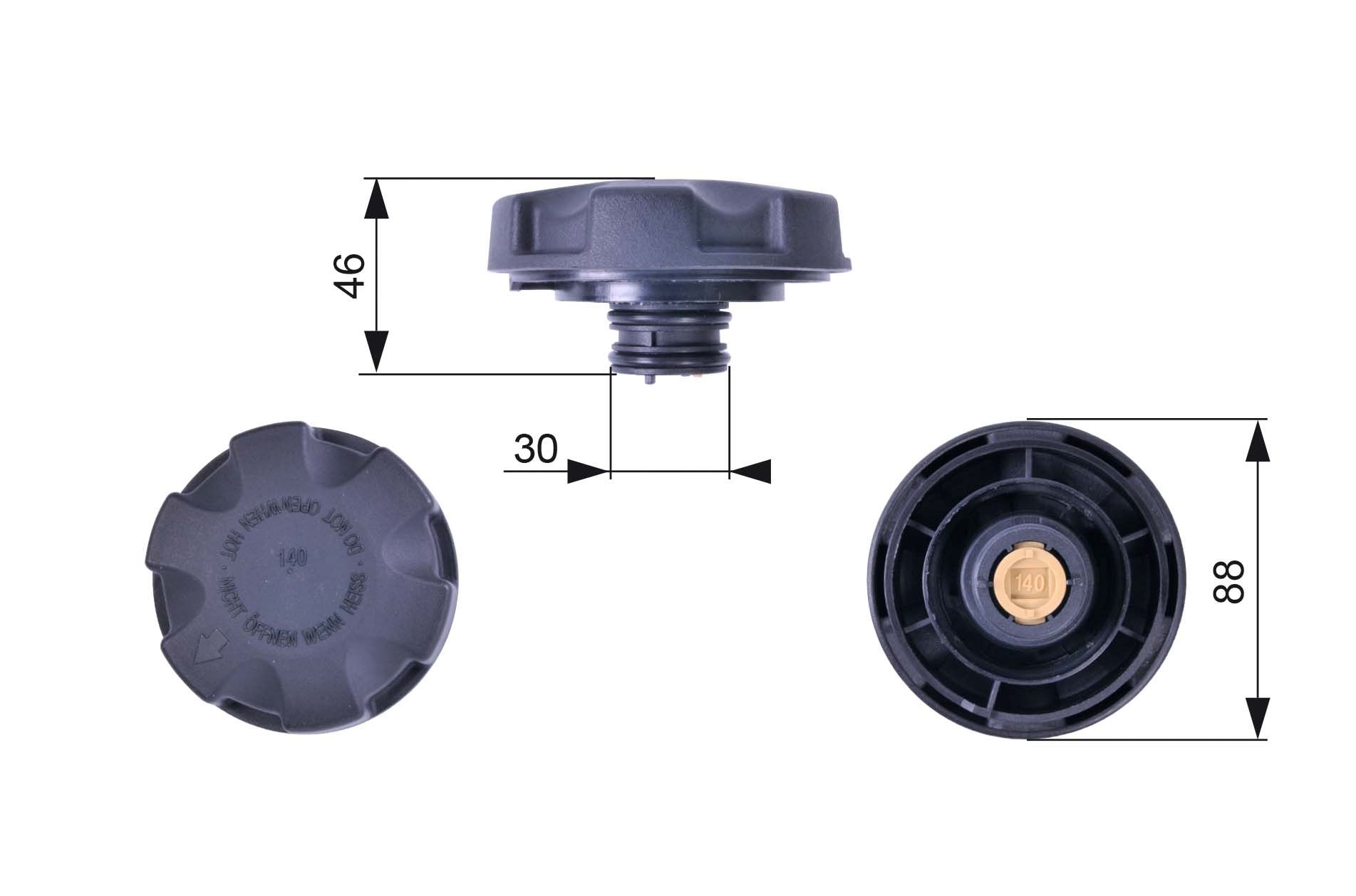 Кришка розширювального бачка GATES RC241 - zapix