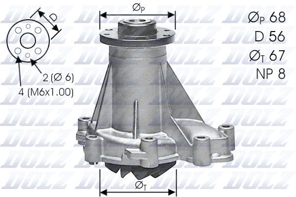 Помпа системы охлаждения DOLZ M176