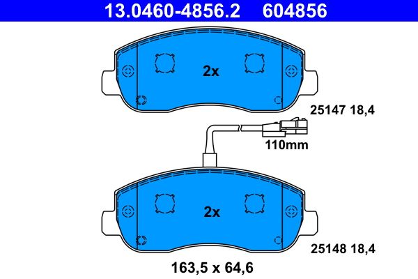 Гальмівні колодки дискові ATE 13046048562 - zapix
