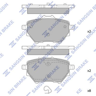 Тормозные колодки дисковые HI-Q SP2467