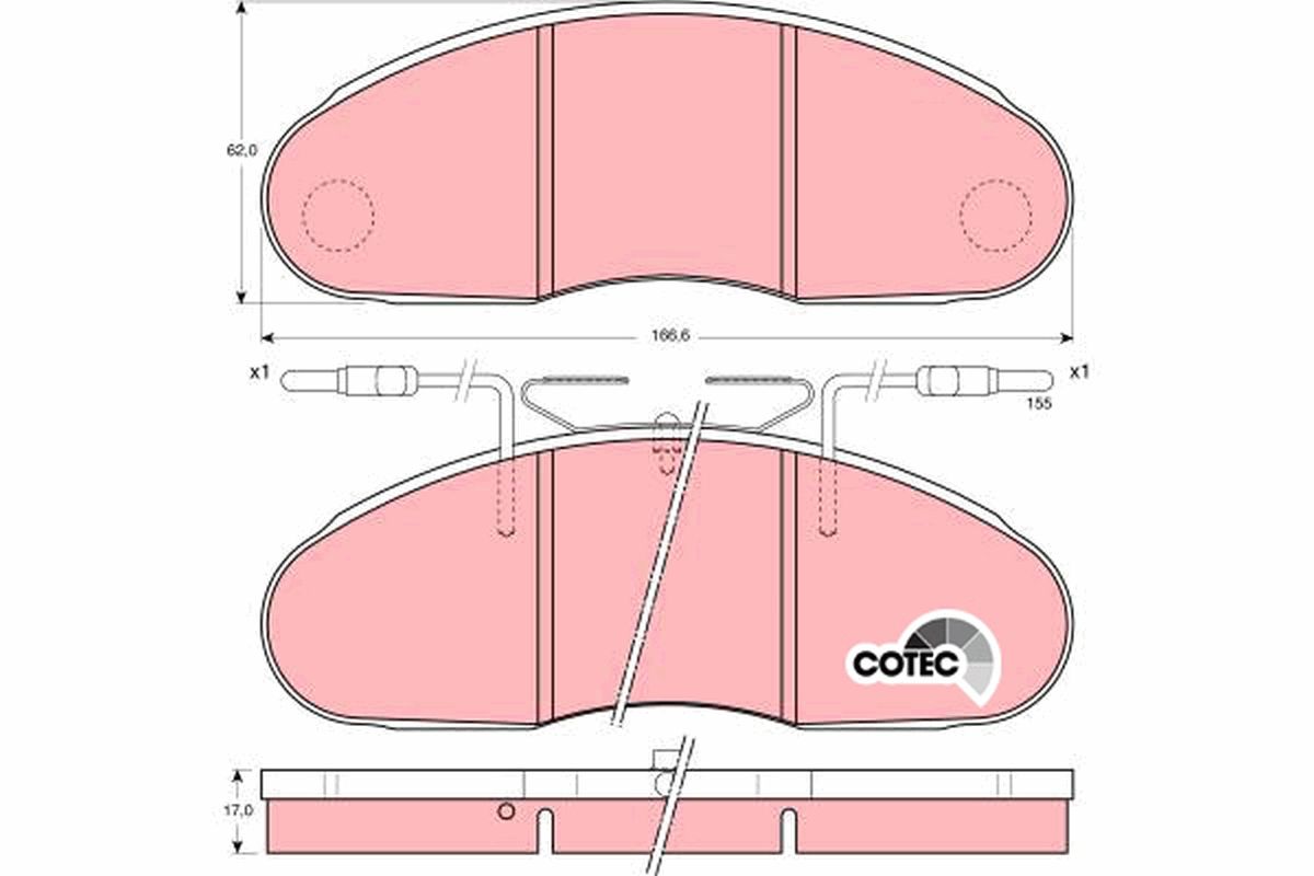 Гальмівні колодки дискові TRW GDB1077 - zapix