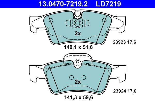 Гальмівні колодки дискові ATE 13047072192 - zapix