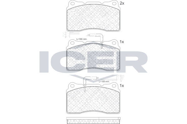 Гальмівні колодки дискові ICER 181730 - zapix