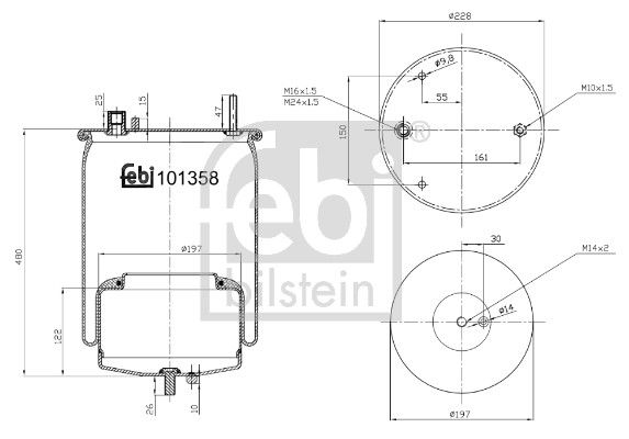 Пневматична підвіска FEBI BILSTEIN 101358 - zapix