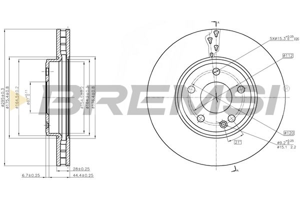 Гальмівний диск BREMSI CD8460V