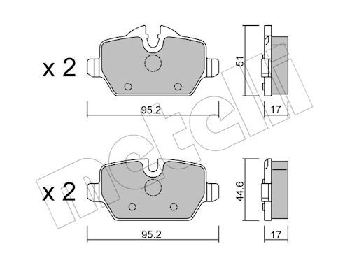 Гальмівні колодки дискові METELLI 2206410 - zapix