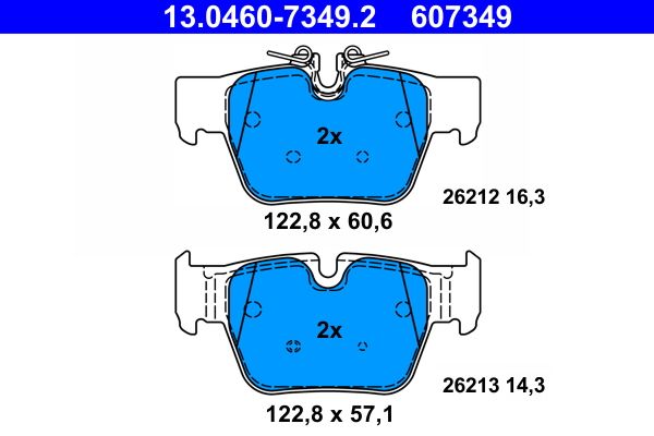 Гальмівні колодки дискові ATE 13046073492 - zapix